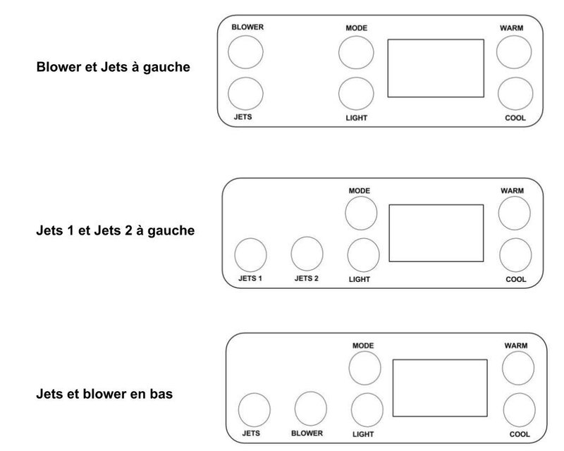 Balboa Overlay VL701S 6 Knappar Blower; Jets (Båda till vänster)