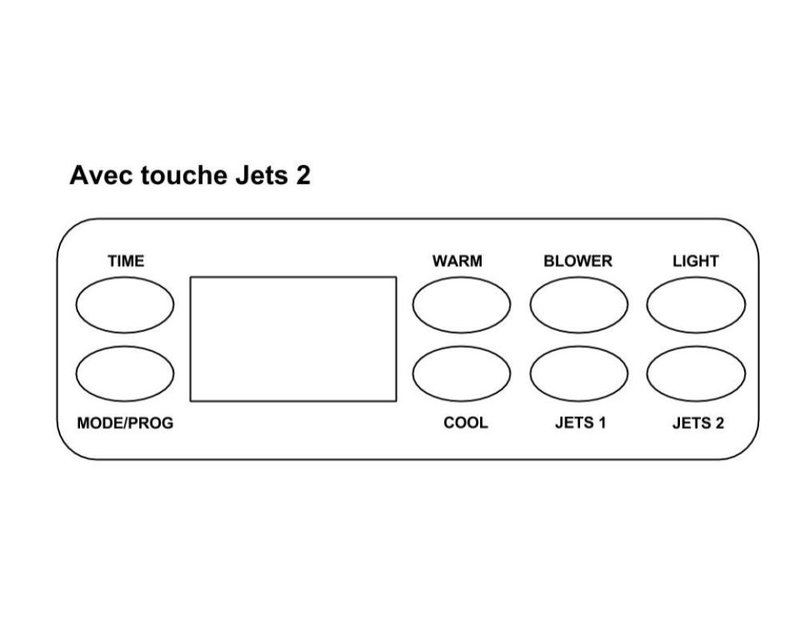 Balboa Overlay VL801D 8 Knappar (Jets 1 och AUX)