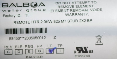 Balboa Remote Heater / Extern värmare för BP200 2kW