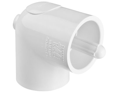 Böj 90 grader 1.5 tum (ho-ho) med anslutning för temperaturgivare (thermowell); ID 12.4 mm