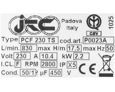 JTC PCF230 TS, 3.0hk, 2 växlar (2x2)