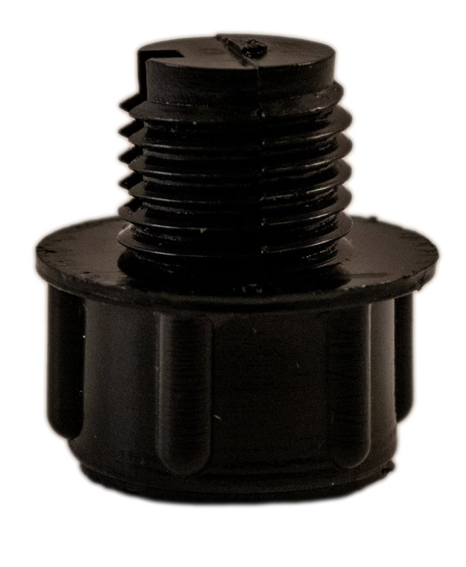 Luftnings- och dräneringsplugg till pumpar från bland annat Waterway, ytterdiameter över gängorna 3/8 tum (12.3 mm) och gängstigning ca 1 mm