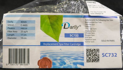 Spa Filter L 1x 168 och 2x 336 mm; YD 125 mm; SC732 (Darlly)