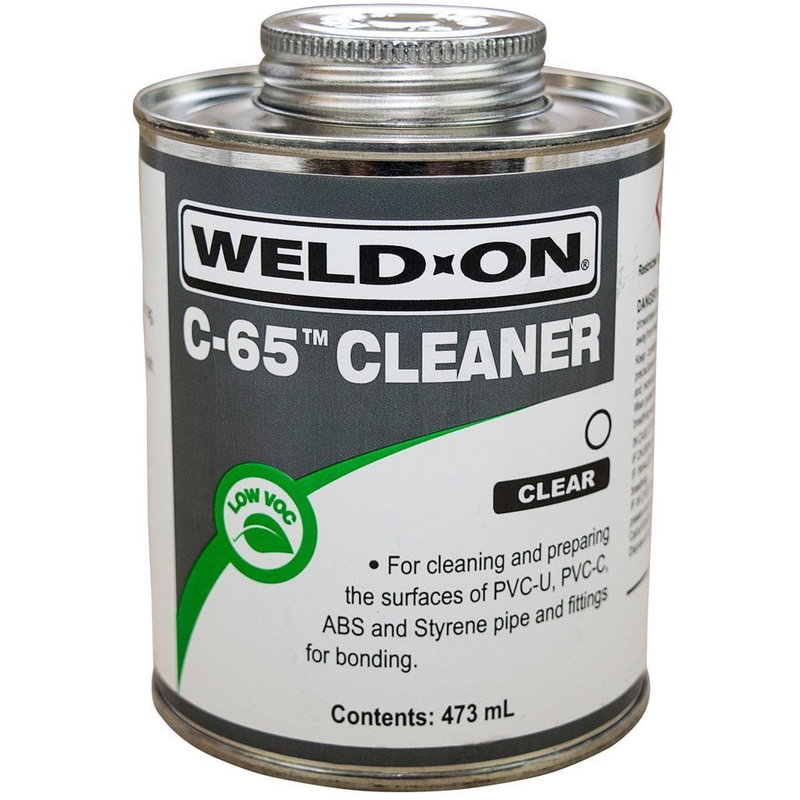 Cleaner C-65 för PVC, PVC-C & ABS, rengöring inför montering av rördelar, 500 ml (Weld-On)