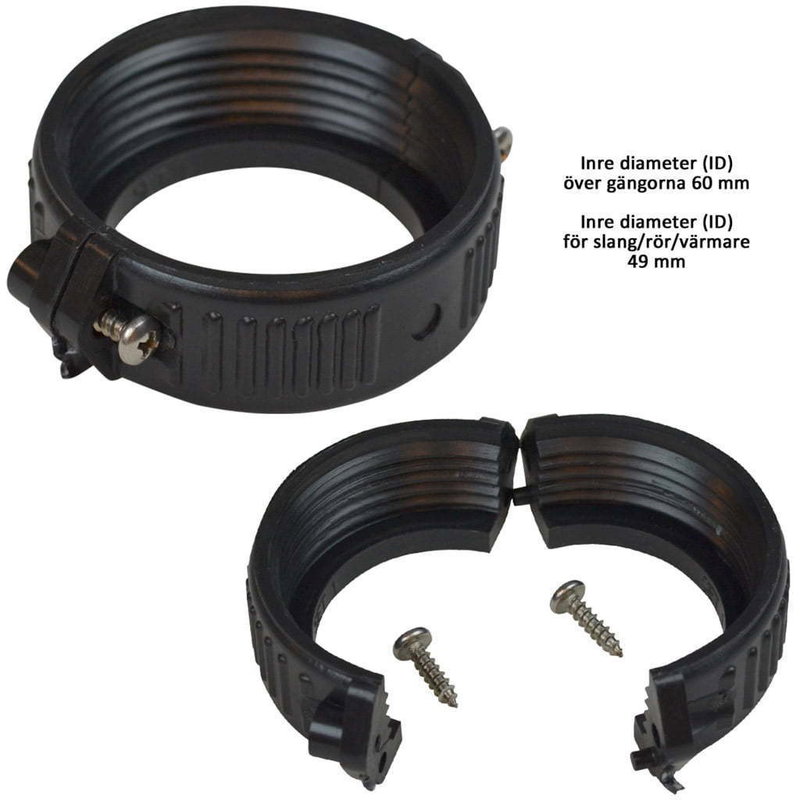 Delbar mutter / Split Nut / Union till värmare mm 1.5 tum 51 mm