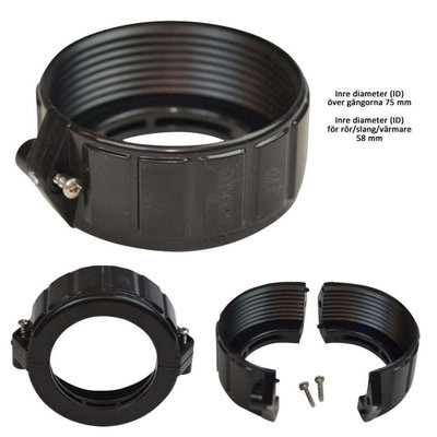 Delbar mutter / Split Nut / Union till värmare mm 2.5 tum 84 mm
