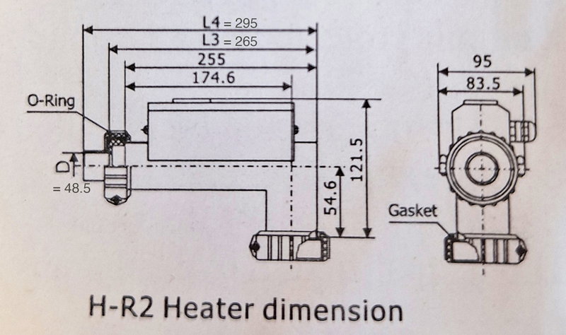 LX Heater H15-R2 med tryckvakt utan kontrollkabel