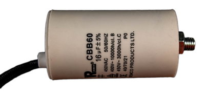 Kondensator 16µF (med sladd), L 73.5 mm x Ø 40 mm