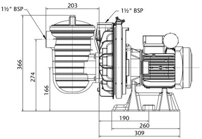 Sta-Rite Poolpump, P-STR 0.75 hk 1-fas 230V