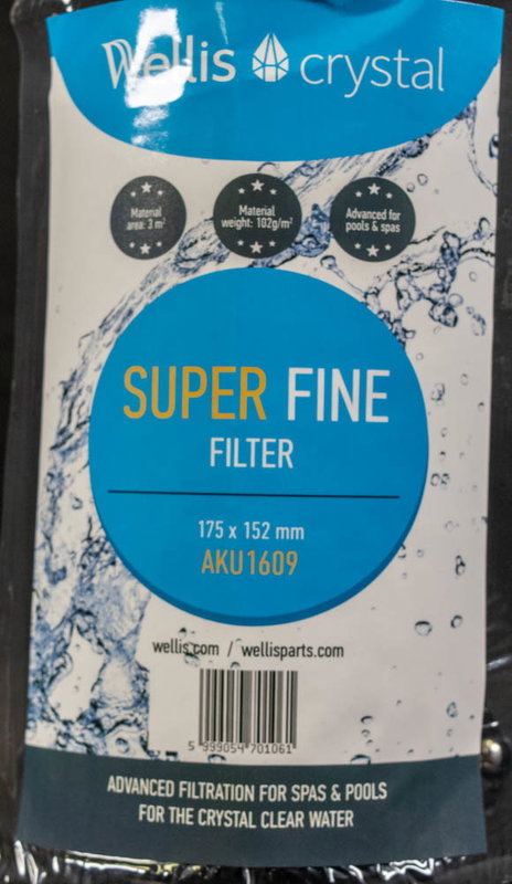Spa Filter L 175 mm; YD 152 mm; Grov gänga YD 50 mm; Wellis