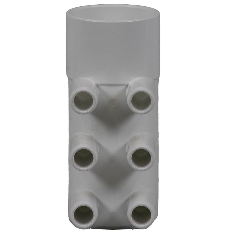 Grenrör 1x 2.0 tum (ho) till 6x 0.75 tum (ha)