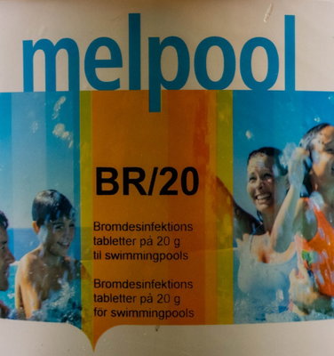 Melpool Brom, tabletter 20g, 66% brom och 27% klor, brom-klordimetylhydantoin, BR/20 BCDMH 5000 g