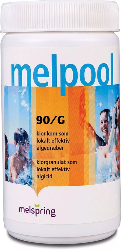 Melpool Klor, granulat, 90% tillgängligt klor, trikloroisocyanursyra, TCCA 5000 g