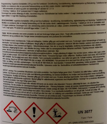 Melpool, Klor, tabletter 200g, trikloroisocyanursyra, TCCA 5000 g
