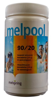 Melpool Klor, tabletter, 90% tillgängligt klor, Triklorisocyanursyra 1000 g