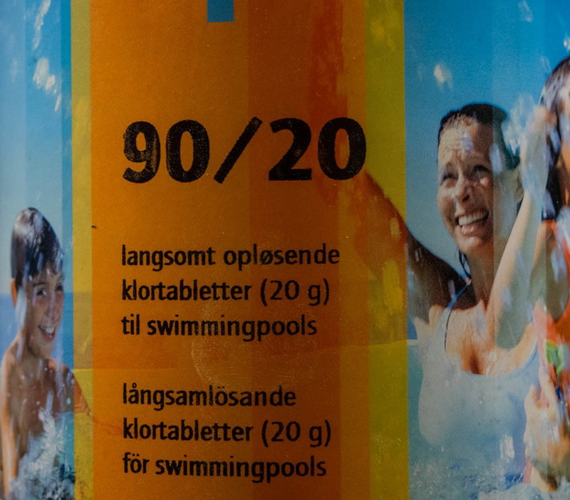 Melpool Klor, tabletter, 90% tillgängligt klor, Triklorisocyanursyra 1000 g
