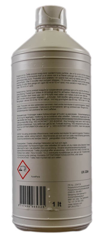 Melpool PAC Flockningsmedel, Polyaluminium hydroxid klorid sulfat 1 L