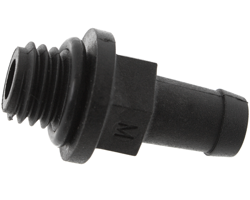 Nippel (10 mm YD) till pumpar ur LP och WP serien från LX Whirlpool, ytterdiameter över gängorna 11.9 mm och gängstigning ca 1.8 mm