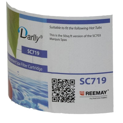 Spa Filter L 318 mm; YD 132 mm; SC719 (Darlly)