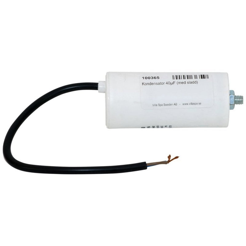 Kondensator 40µF (med sladd), L 92 mm x Ø 50 mm