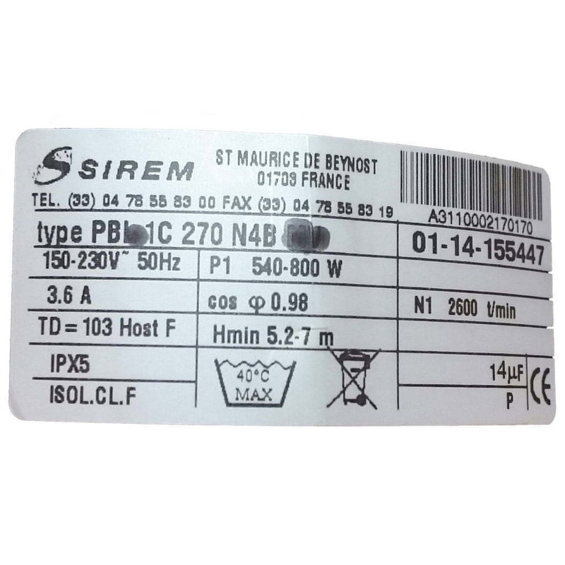 Sirem PB 1C 250 N4B - UTGÅTT