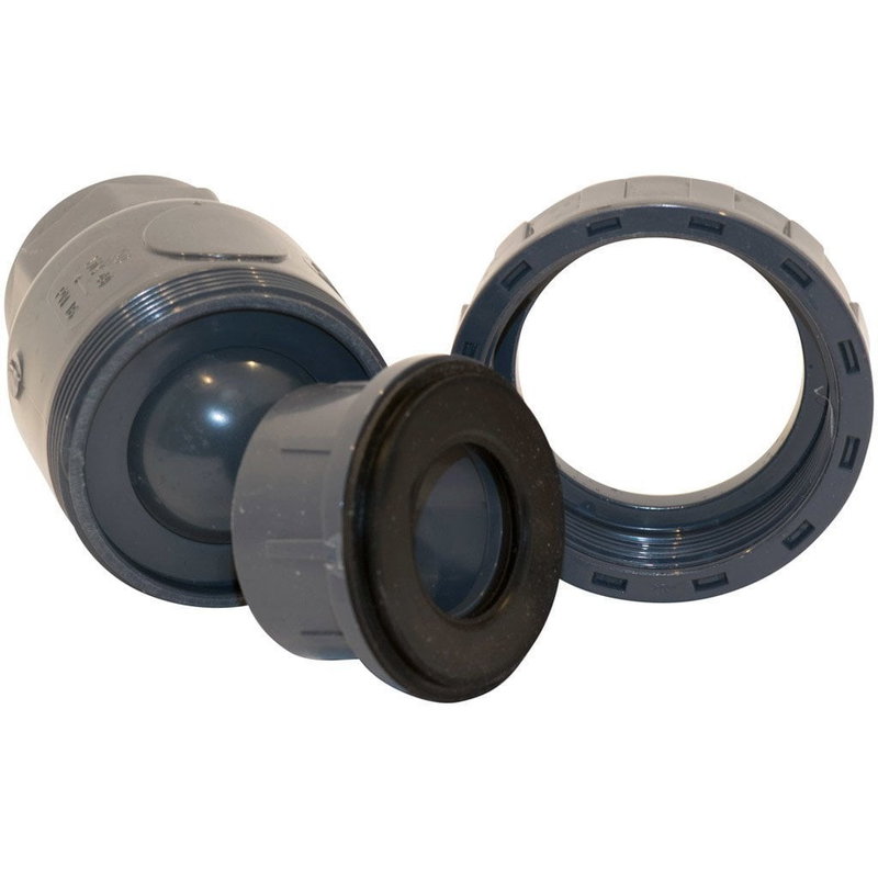 Backventil 50 mm 1x limkoppling, 1x skruvkoppling (ho-ho)
