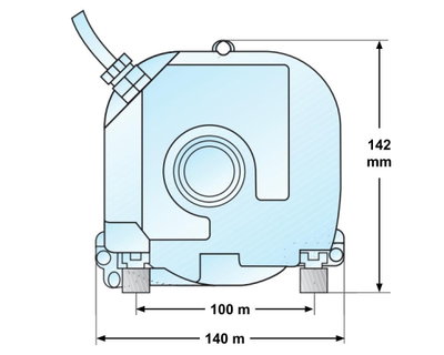 Spatech / Wellis 450HXX, Luftpump 450W med värmare 300W Kabel med AMP kontakt