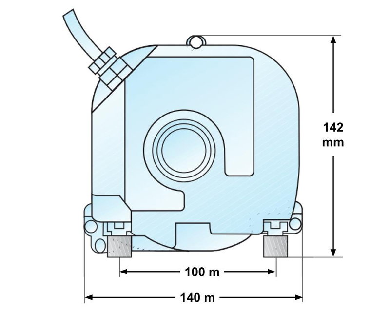 Spatech / Wellis 450HXX, Luftpump 450W med värmare 300W Kabel med AMP kontakt