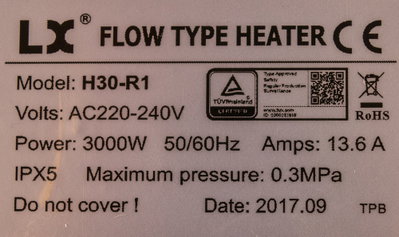 LX Heater H30-R1 BigTube med tryckvakt och kontrollkabel
