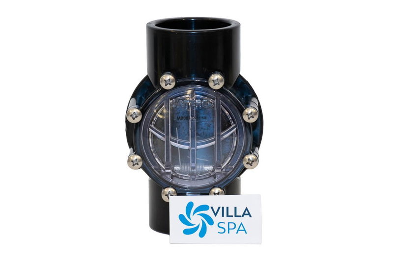 Backventil 2.0 tum (60.3 mm) med transparent fönster 2x limkopplingar (ho-ho)