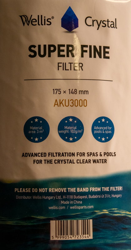 Spa Filter L 175 mm; YD 152 mm; Grov gänga YD 50 mm; Wellis