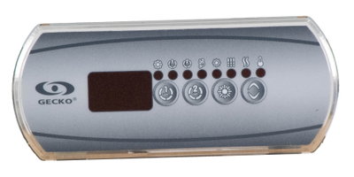 Styrpanel Gecko AeWare IN.K200, 2 pumpar, Key 1, Key 2, Light, Up/Down