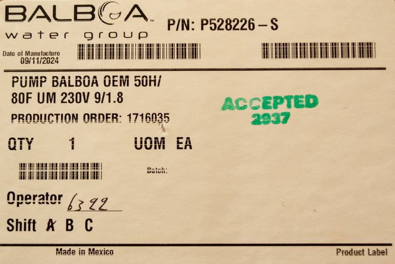 Balboa Niagara Pump, 2.0hk, 2 växlar