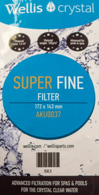 Spa Filter 175x145, white, for old Jazzy spas