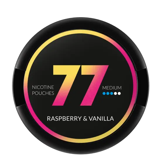 77 Raspberry Vanilla Medium by 77 Pouches - extra-strong