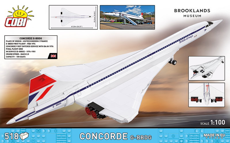 COBI-1689 Concorde G-BBDG - Officially Licensed Product