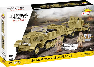 Cobi Sd.Kfz. 8 & 8.8 cm Flak 36 (DAK) set