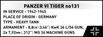 Cobi-2588A Panzer VI TIGER I no 131
