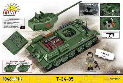 COBI-2683 Red Army  T-34-85 2-in-1 Stridsvagn