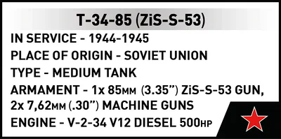 COBI-2683 Red Army  T-34-85 2-in-1 Stridsvagn