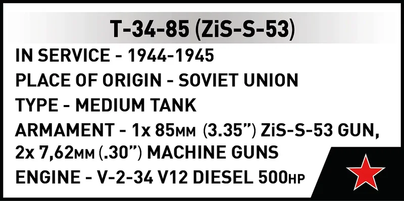 COBI-2683 Red Army  T-34-85 2-in-1 Stridsvagn