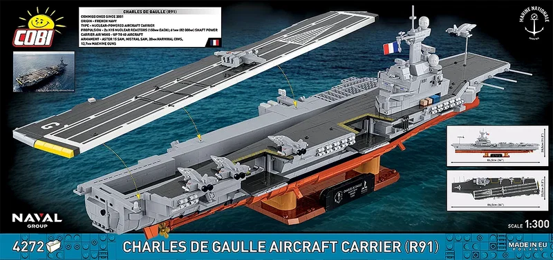 COBI-4868 Charles de Gaulle Aircraft Carrier (R91)