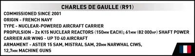 COBI-4868 Charles de Gaulle Aircraft Carrier (R91)