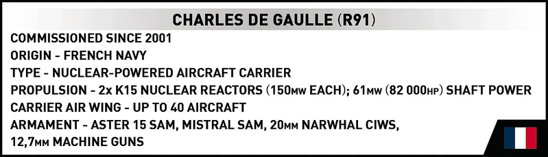 COBI-4868 Charles de Gaulle Aircraft Carrier (R91)