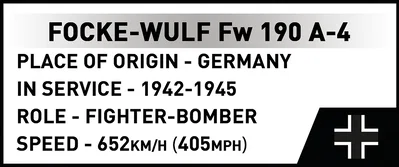 COBI-5775 Focke-Wulf Fw 190 A-4 Model