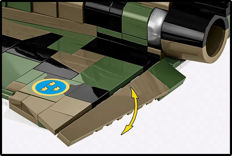 Cobi-5911 Saab AJS37 Viggen stridsflygplan med Tre kronor märkning - 910 byggblock