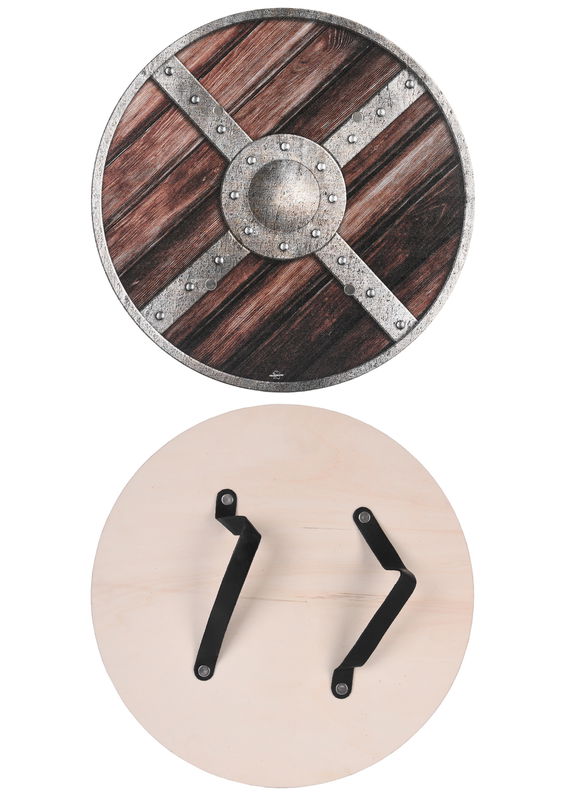 Barn rund viking sköld i trä