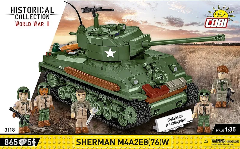 COBI-3118 Sherman M4A2E8(76)W "Easy Eight" - WW2 Stridsvagn