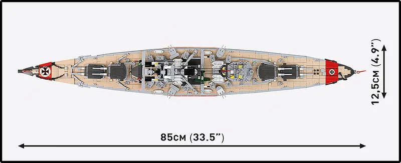 COBI-4860 Battleship Bismarck - 3204 st Byggblock
