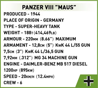 COBI-3138 Panzer VIII Maus Stridsvagn